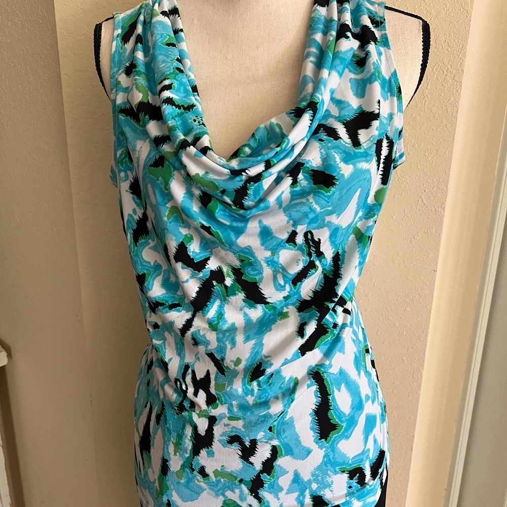 Calvin Klein Vibrant Sleeveless Cowl Neck Top